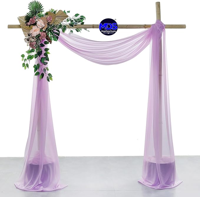 MDS Halloween Chiffon Draping Fabric - 1 Panel, 30" Wide x 30ft Long - Sheer Spooky Arbor & Canopy Drapery for Haunted House Backdrops, Party Ceilings, DIY Costumes & Themed Events - Orchid