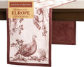 Maison d' Hermine Table Runner 100% Cotton Double Layer Table Runners 72 inches Long for Thanksgiving Christmas Decorations Home Kitchen Dining Party Wedding (Holy Jouy - Brown, 14.5" x 72")