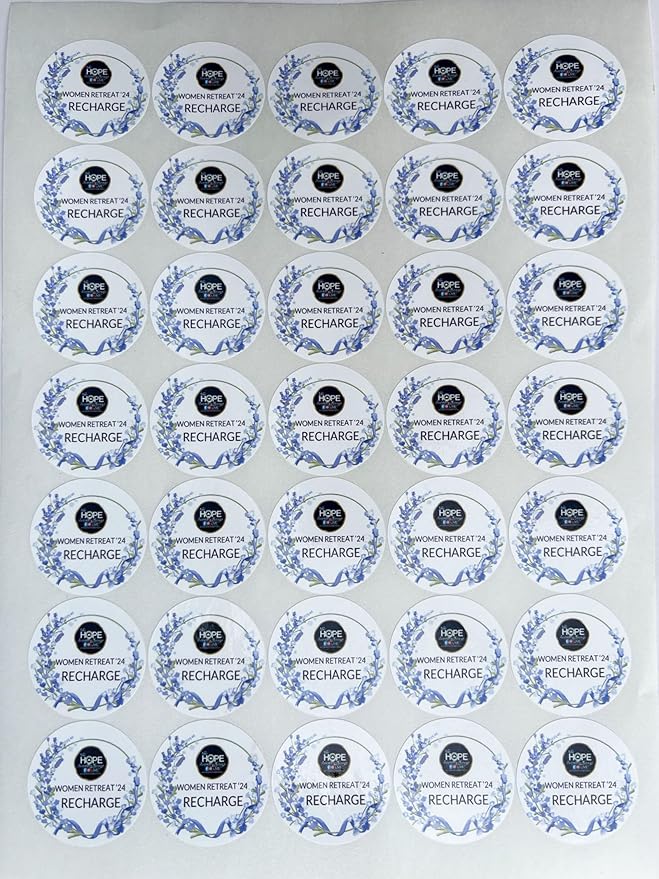 Custom Stickers for Weddings, Birthdays & Businesses - Personalized Labels with Your Logo - Waterproof, Fade and Heat Resistant - Pack of 100-1000 (Wreath S, 2 Inch)