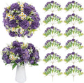 12 Packs Peonies Artificial Flowers,Silk Artificial Peonies Flowers Fake Peony Faux Floral Arrangements Bouquet for Centerpiece Table Wedding Party Home Decor Purple