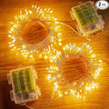 2 Pack Fairy Lights Battery Operated, 5Ft 60 LEDs Firecracker Twinkle Lights with Remote, Copper Wire String Lights for Bedroom Wedding Wreath Meson Jar Indoor Outdoor Decoration, Warm White