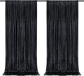 9.6x8FT Black Sequin Curtains: Photo Backdrop Drapes 2 Pieces 4.8x8FT Birthday Backdrop for Hallween Decorations Arch Backdrop