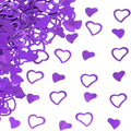 Purple Love Heart Table Confetti - Valentines Party Foil Metallic Sequins Sprinkles Decorations, 60g
