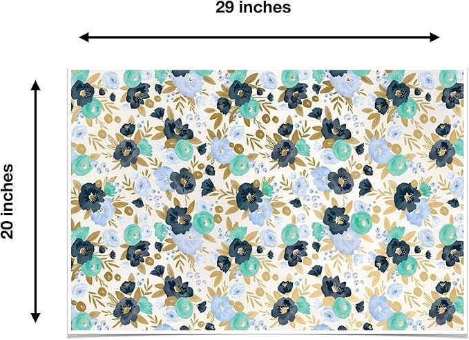 Colors of Rainbow - Fresh Flower - 12 Sheets, 20 inch X 29 inch - Italian Print Tissue Paper for Decoupage Gift Basket Gift Bag Party Crafts (Fresh Flower)