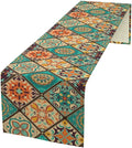 Boho Floral Table Runner,Vintage Bohemian Style Table Runner for Kitchen Dining Table Home Party Decoration 13x60 Inch