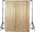 ShinyBeauty PHOTOBOOTH Backdrop - 4FTx7FT - Light Gold Sequin Fabric, Wedding & Rust Backdrop, Photography Curtains