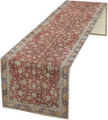 Boho Bohemia Style Table Runner, Vintage Red Blue Retro Flower Rustic Country Style Floral Print Pattern for Home Kitchen Table Decor Dining Coffee Room Garden Party Decor 13x108in