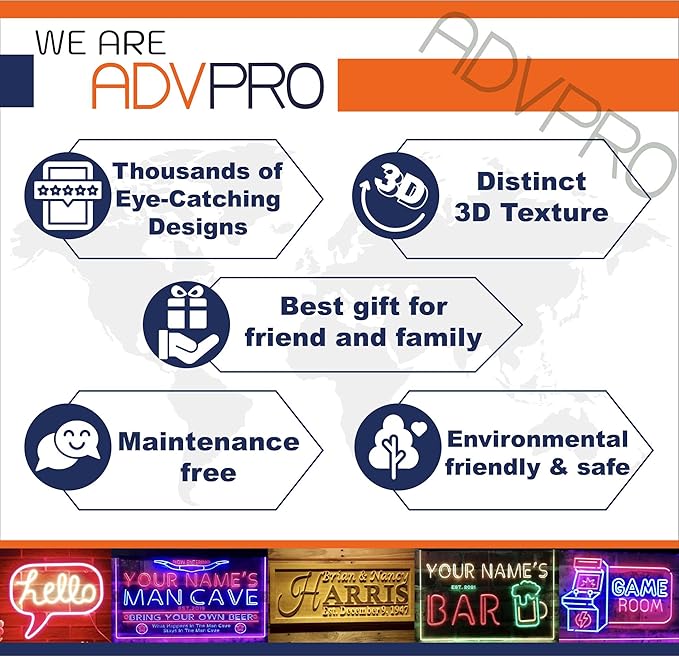 ADVPRO Personalized Your Name Custom Home Bar Beer Established Year Single Color LED Neon Sign 12 x 8.5 Inches st4s32-p11-tm-g