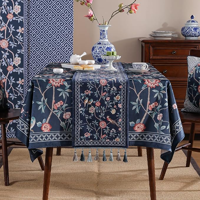 Velvet French Table Runner Farmhouse for Home Kitchen Dining Decor Parties Family Dinners Wedding 12"*118"