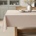 MIULEE Natural Linen Tablecloth 52x70 Inch Rectangle Table Cloth Waterproof,Stain Resistant & Wrinkle Resistant for Dining Party Wedding