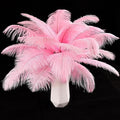 THARAHT Pink Ostrich Feathers 24pcs Natural Bulk 8-10Inch 20cm-25cm for Crafts Wedding Party Centerpieces Flower Arrangement Easter Gatsby and Home Decoration Feathers