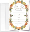 Join Us In Celebrating - Fall Invitation Cards with Envelopes Pack of 20 (4"x6") - Pumpkin Leaf Autumn Themed Invitations for Baby Shower, Wedding, Bridal Shower, Baptism, etc.(152)