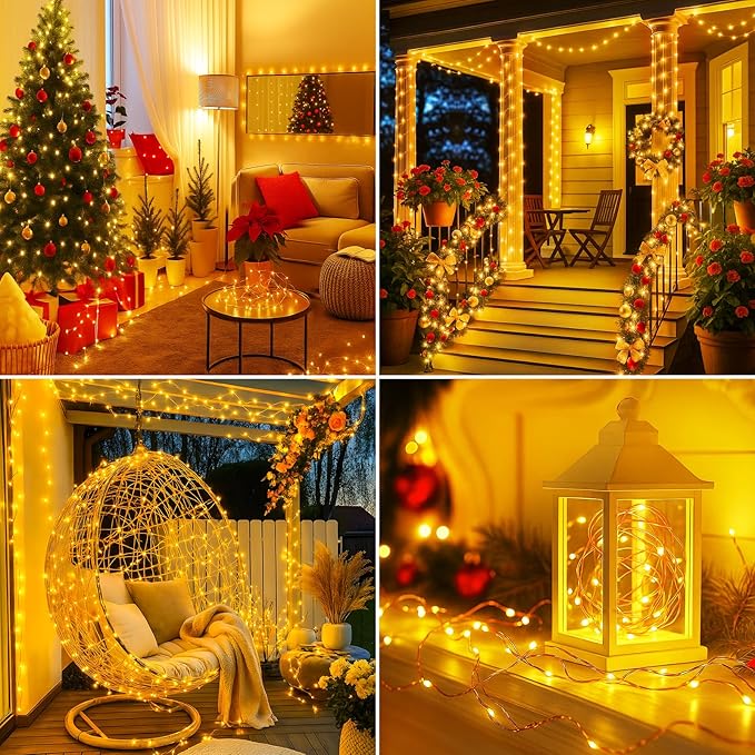 btfarm Fairy Lights Plug in with Remote, 66FT 200 LED Outdoor Twinkle Lights Waterproof with Timer, 8 Modes Indoor String Lights for Bedroom Patio Garden Wedding Christmas Decoration, Warm White