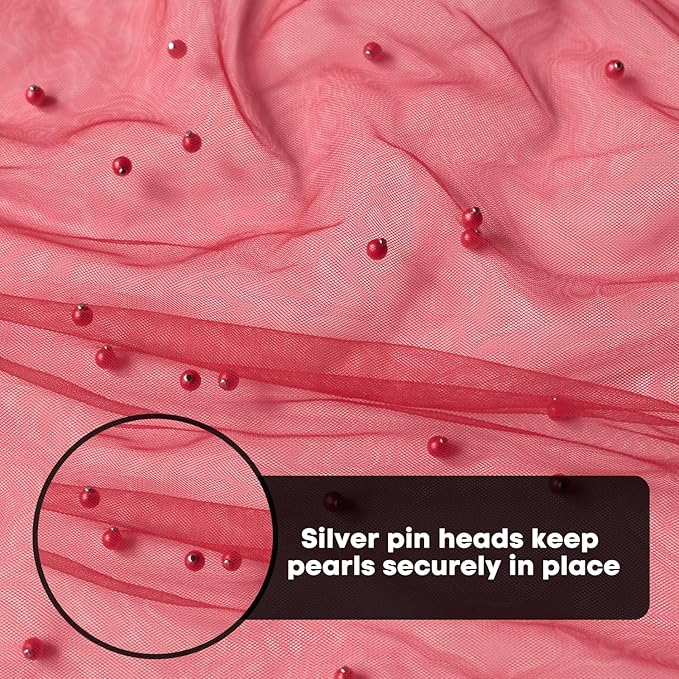 Artoid Mode Pearl Red Gauze Table Runner 120 Inch 10FT, Seasonal Sheer Dining Holiday Wedding Birthday Baby Shower Table Decor for Home Party