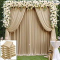 60×14 ft Wrinkle Free Beige Backdrop Curtain for Weddings Parties, 12 Panels 14ft Silky Polyester Wedding Drapes Backdrop Photo Back Drop Cloth for Birthday Baby Shower Photography Backgrounds
