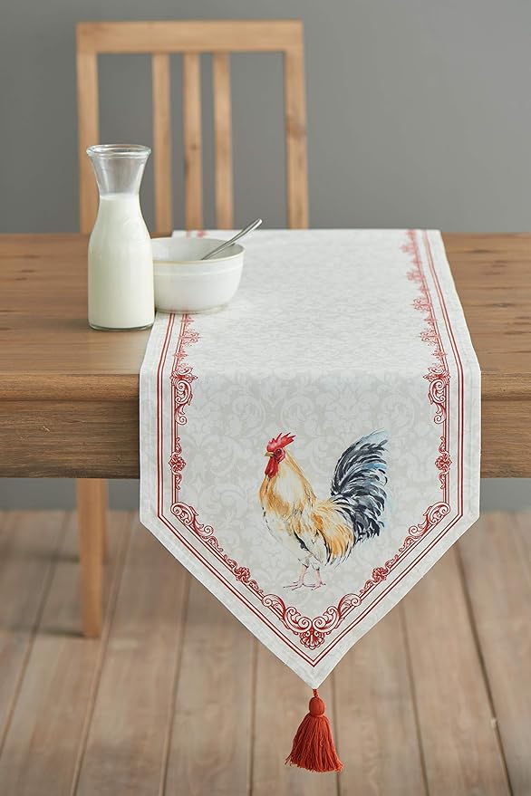 Maison d' Hermine Table runner 100% Cotton Double Layer Table Runners 108 inches long Decorative for Home Kitchen Dining Party Baby Shower Wedding Bridal Shower Spring Summer (Campagne, 14.50" x 108")