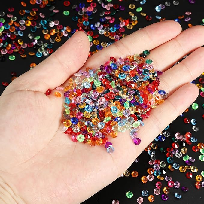 PATIKIL 10000 Pcs Wedding Table Scatter Confetti Crystals 4.5mm Acrylic Diamonds Vase Fillers Gems for Table Centerpiece Decorations Party Vase Beads, Light Pink