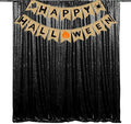JYFLZQ Black Sequin Backdrop Curtains 8ft x 8ft 1 Panel Halloween Backdrop Glitter Photo Booth Backdrops Sparkly Photography Background Drapes for Graduation Birthday Parties