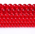 Red Glass Stone Beads Gemstone Round Crystal Energy Jade Beads Stone Beads for Jewelry Making DIY Bracelet Necklace Jewelry Making 1 Strand 15.5inch 35PCS 10MM