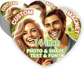 KETABAO – 14" Customizable Heart Magnetic Photo Magnet - add Your Image to Your Refrigerator, Storage Cabinet or car Magnet
