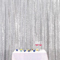 Poise3EHome 8FT x 8FT Silver Sequin Photography Backdrop Curtain for Party Decoration, Silver