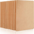 feela 15 Pack Blank Kraft Notebooks, Unlined Sketchbook Note Pad Travel Journal for Drawing Doodling Writing, Journal Bulk For Women Kids Students Office School Supplies, A5, 60 Pages, 8.3” X 5.5”