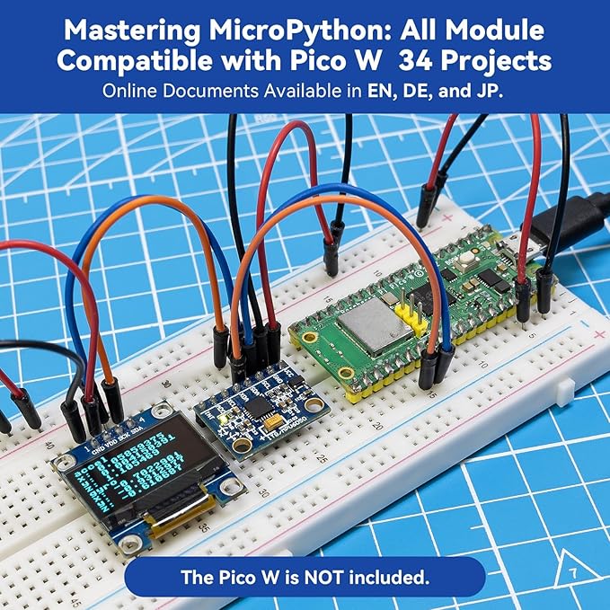 SunFounder Universal Maker Sensor Kit Compatible with Arduino Mega 2560/Uno R3/R4 Minima/WiFi Nano, Raspberry Pi 5/4B/3B+/Zero 2 W/, Pico W, ESP32, C++, Python, MicroPython, Beginners & Engineers