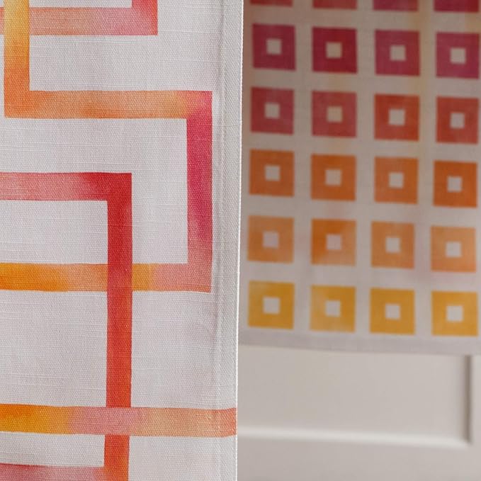 Maison d' Hermine Table Runner 100% Cotton Double Layer Table Runners 72 inches Long Decorative for Kitchen Dining Party Baby Shower Wedding Bridal Shower Spring Summer (Summer Maze, 14.50" x 72")
