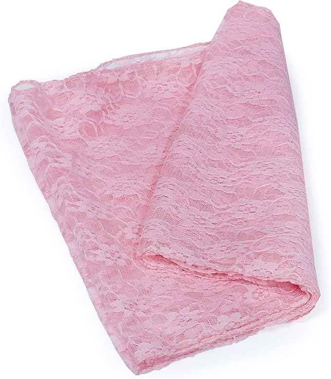 MDS Pack of 12 Wedding 12 x 108 inches Satin Table Runner for Wedding, Decorations for Birthday Parties, Banquets, Graduations, Engagements, Runners fit Rectangle, Round Table- Blush Pink