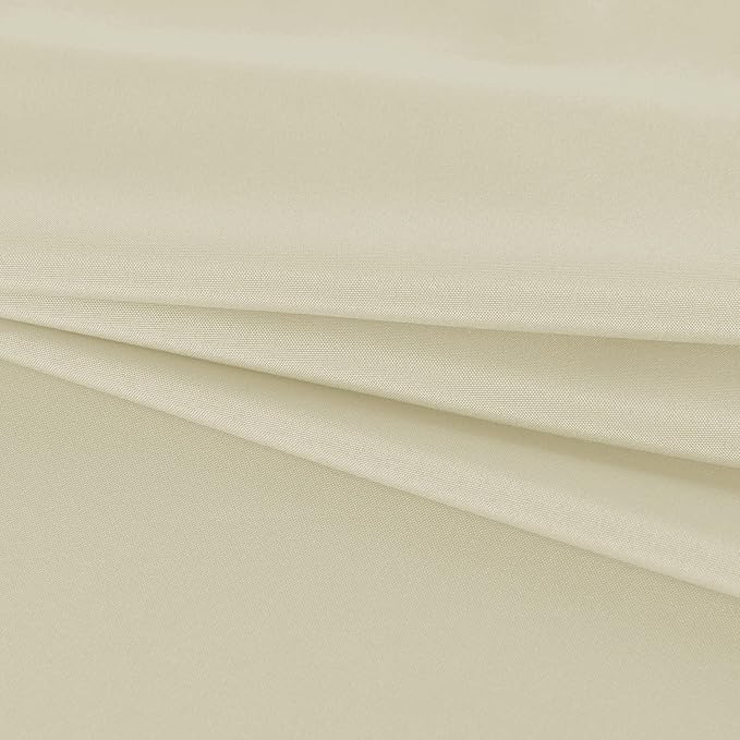Fitable Rectangle Tablecloth Stain and Wrinkle Resistant Washable Polyester Table Cloth for Buffet Parties and Camping (60x102 inch, Ivory)