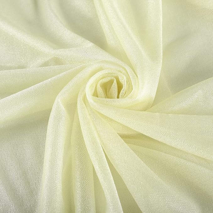 Wedding Arch Draping Fabric Beige Arch Drapes Sheer Backdrop Curtain for Ceremony Photo Wedding Decor 19Ft Length x 28" Width 1 Panel