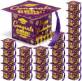 COTOPHER 36 Pack Mini Graduation Cap Gift Boxes, Class of 2025 Graduation Candy Boxes with Tassel, Small Treat Chocolate Box Centerpieces for Tables Party Decorations Graduate Favors Supplies
