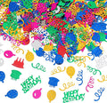 3000PCS Happy Birthday Confetti, Colorful Table Confetti, Metallic Foil Sprinkles or DIY Multicolor Birthday Sequins Metallic, Suitable for Birth day Party, Baby Shower, DIY Arts and Crafts