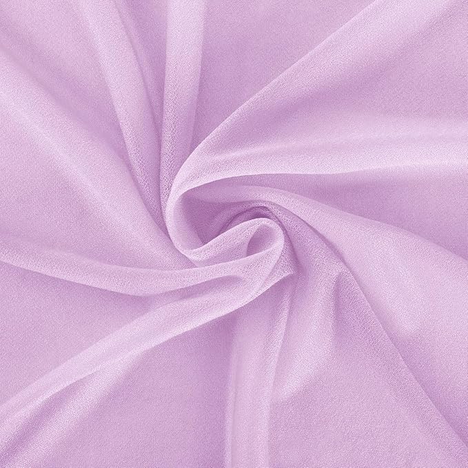Lilac Elegant Arch Draping Fabric 2 Panels Outdoor 29" × 20Ft Sheer Chiffon Curtain Drapes for Fall Wedding Ceremony Birthday Party Garden Brunch