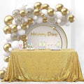 OQSQ Gold Sequin Tablecloth - 60x102 inch, Glitter Tablecloth, Sparkle Sequence Table Cover for Wedding,Birthday Party,Bridal Shower Decorations