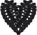 50pcs 3-1/2" Black Satin Ribbon Bows with Twist Ties Giant Bows for Fathers' Day 7th of July Gift Packing&Wrapping (Black)