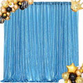 8ft x 8ft Aqua Blue Sequin Backdrop Curtain Sparkle Photo Backdrop for Wedding Birthday Baby Shower Wall Decorations