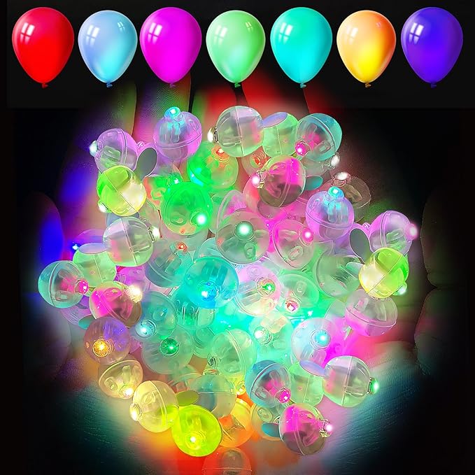 Aogist 200pcs Multicolor Balloon Light,Long Standby Time Waterproof Mini Ball Light,Round LED Flash Lamp for Paper Lantern Balloon Party,Wedding,Birthday,Festival,New Year and Christmas Decorative