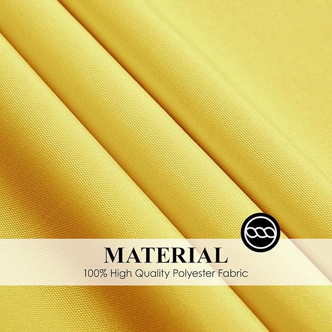 Round Tablecloth 120 Inch 2 Pack Yellow Tablecloths Washable Decorative Linen Polyester Table Clothes Cover for Dining Table Banquets Buffet Parties and Wedding