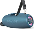 ZEALOT Bluetooth Speaker,120W Wireless Speakers with Booming Bass,IP67 Waterproof Speaker with LED Light, BT 5.2, Loud Bluetooth Speakers for Camping,Beach,Gifts(Blue)
