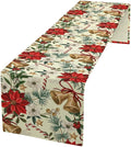 Christmas Table Runner, Seasonal Winter Xmas Holiday Kitchen Dining Table Decoration for Home Party Decor 13x60 Inch