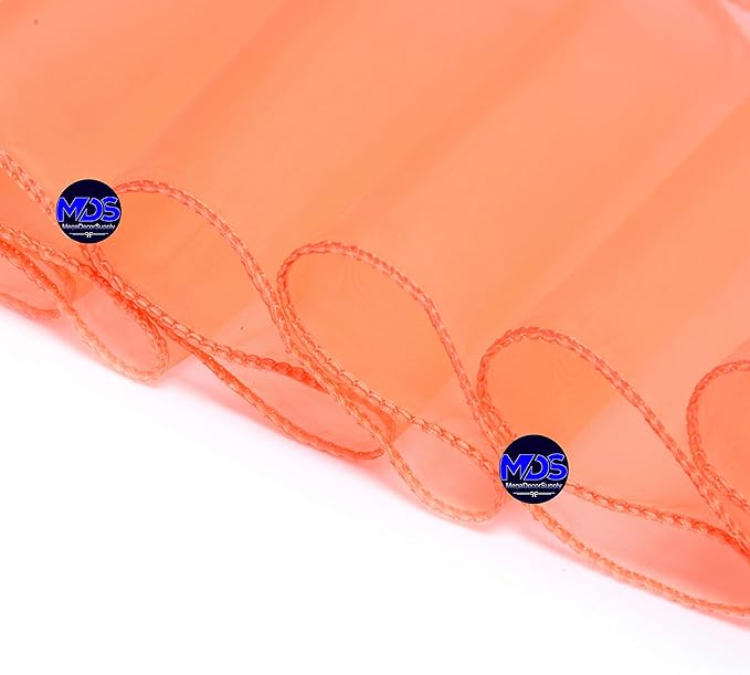 MDS Pack of 250 PCS Organza Chair Sashes Wider Dining Chair Bows Ribbon Tie Back for Wedding Party Birthday Bridal Shower Reception Event Banquet Home Chair Cover Decoration - Light Orange