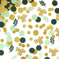 300PC Gold Glitter and Sage Green Happy 60th Birthday Decorations for Men/Woman Greenery 60th Birthday Confetti for Table Sixty Party Decor Supplies