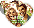 KETABAO – 5" Personalized Heart Magnetic Photo Picture Magnet - Custom Refrigerator and Car Magnets for Decorations and Gifts