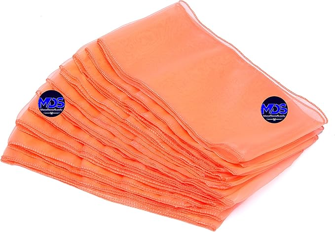 MDS Pack of 250 PCS Organza Chair Sashes Wider Dining Chair Bows Ribbon Tie Back for Wedding Party Birthday Bridal Shower Reception Event Banquet Home Chair Cover Decoration - Light Orange