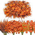 40 Pcs Fake Fall Flowers Artificial Fall Plants Outdoor Faux Fall Flower Decorations for Home Kitchen Bathroom Porch Patio Classroom Office Window Box Thanksgiving Harvest