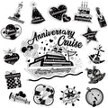 Happy Anniversary Cruise Door Magnets Decorations,Black Silver Happy Anniversary Cruise Ship Door Decor Magnetic for Married Men Women Wedding Party Refrigerator Fridge Car Kitchen Garage Personalized