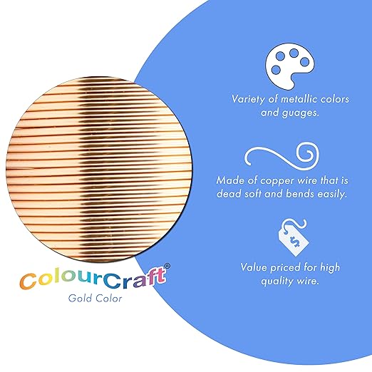 Beadalon ColourCraft Wire, 28 Gauge, Copper Color, 40 yd Spool