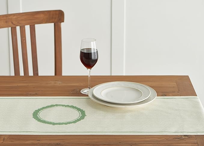 Maison d' Hermine Table Runner 100% Cotton Double Layer Table Runners 72 inches Long Decorative for Home Kitchen Dining Party Wedding Bridal Shower Spring Summer (Jardin Du Roy, 14.50" x 72")