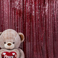 JYFLZQ Burgundy Sequin Backdrop Curtains 10ft x 10ft 1 Panel Glitter Photo Booth Backdrops Sparkly Photography Background Drapes for Parties Wedding Bridal Showers